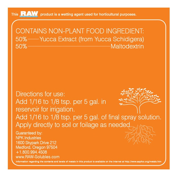 NPK RAW Yucca 10lbs