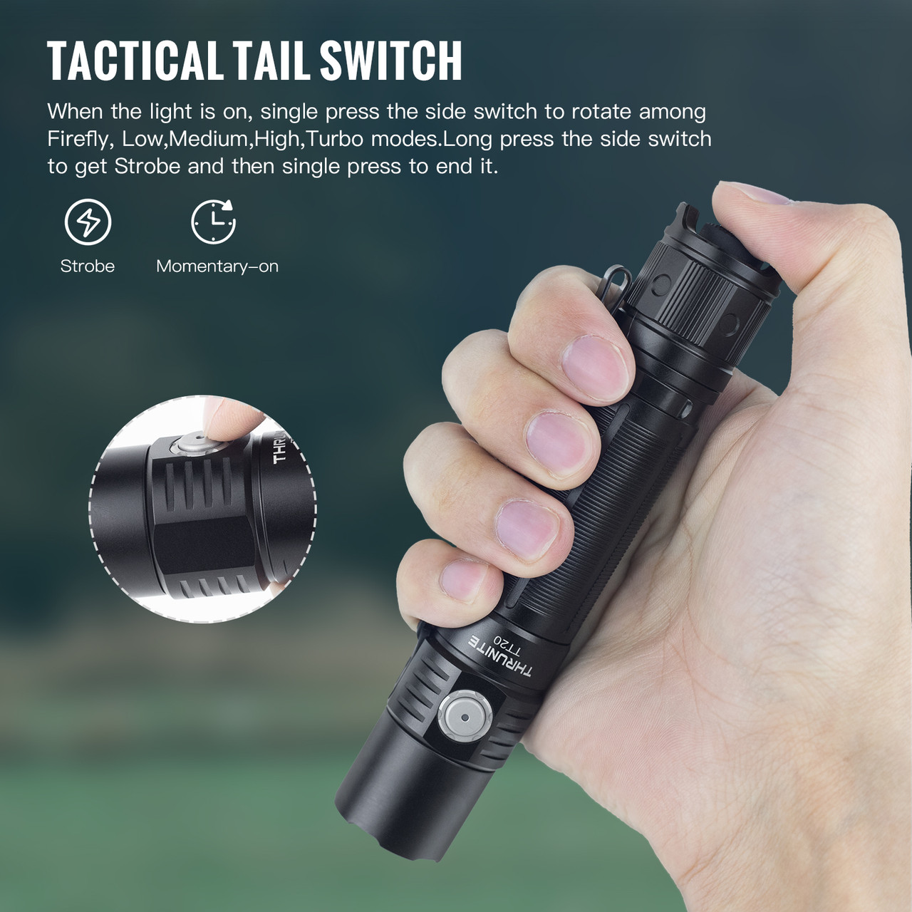 NEW TT20 with two tactical switch for daily and tactical using