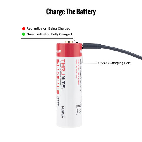 Charge the battery directly  via your own USB-C charging cable