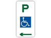 Disabled Parking 225mm x 450mm - Aluminium (Non Reflective)
