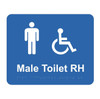 Braille Sign - Male Accessible Toilet RH - 240mm x 195mm