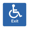 Braille Sign - Disabled Exit, (180mm x 180mm)