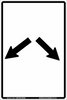 Road Signs Central Obstruction Arrow