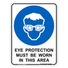 "EYE PROTECTION MUST BE WORN IN THIS AREA", POLY, (225mm x 300mm)