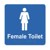 Braille sign - Female Toilet, (180mm x 180mm)