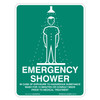 "EMERGENCY SHOWER", POLY, (225mm x 300mm)