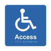 Braille sign - Accessible, (180mm x 180mm)