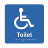 Braille sign - Accessible Toilet, (180mm x 180mm)