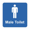 Braille sign - Male Toilet, (180mm x 180mm)