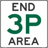 Parking Signs End 3P Area