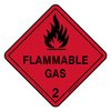 "FLAMMABLE GAS 2" (Diamond Shape), Non-reflective, METAL, (270mm x 270mm)