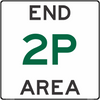 Parking Signs End 2P Area