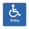 Braille sign - Disabled Entry, (180mm x 180mm)