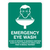 "EMERGENCY EYE WASH STATION", POLY, (450mm x 600mm)