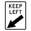 "KEEP LEFT", CL1 Reflective, ALUMINIUM, (450mm x 600mm)