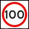 Traffic Management Signs 100km Speed Sign