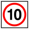 MMBS - Speed Restriction 10 KM, CORFLUTE, (600mm x 600mm)