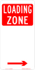 Parking Sings Loading Zone Right Arrow