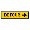 MMBS - Detour Arrow Right, CORFLUTE, (1200mm x 300mm)