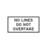 Traffic Management Sign No Lines Do Not Overtake Symbol