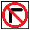 MMBS - No Right Turn, CORFLUTE, (600mm x 600mm)