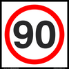 Traffic Management Signs 90km Speed Sign