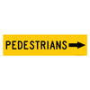 MMBS - Pedestrians Right Arrow, CORFLUTE, (1200mm x 300mm)