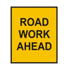 "ROAD WORK AHEAD", CL1 Reflective, CORFLUTE, (600mm x 900mm)