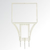 Signholder Frame - 3 spike, Heavy Duty Plastic White