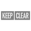 STENCIL "KEEP CLEAR", 300mm High, 3mm, POLY, (1530mm x 460mm)