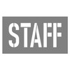 STENCIL "STAFF", 300mm High, 2mm, POLY, (810mm x 460mm)