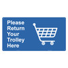"SINGLE TROLLEY BAY", Double Sided, Non-reflective, ALUMINIUM, (850mm x 450mm)
