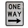 "ONE WAY" + Right Arrow, CL1 Reflective, ALUMINIUM, (450mm x 600mm)