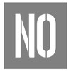 STENCIL "NO", 300mm High, 3mm, POLY, (440mm x 460mm)