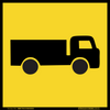 Traffic management signs truck entering sign