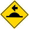 Traffic Signs Speed Hump Left Arrow