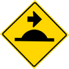 Traffic Signs Speed Hump Right Arrow