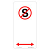 "NO STANDING" + Both Arrows, Non-reflective, METAL, (225mm x 450mm)
