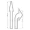 STENCIL Modular Straight/ Turn Arrow, 2mm, POLY, (1700mm x 1370mm)