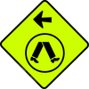 Traffic Signs Pedestrian Crossing Left
