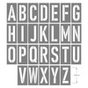 STENCIL A-Z Set 150mm, 3mm, POLY, (720mm x 800mm)