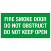 Fire Smoke Door Sign - 120mm x 320mm