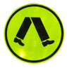 Pedestrian Crossing Sign (600mm) Round  - Class 1 Reflective Aluminium
