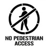 Line Marking Stencil - No Pedestrian Access - 2mm Thickness