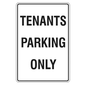 Tenants Parking Only Sign - Metal - (300mm x 450mm)