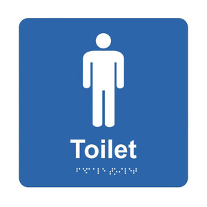 Braille Sign - Mens Toilet - 180mm x 180mm