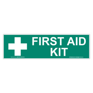 "FIRST AID KIT", Self-Adhesive VINYL, (100mm x 350mm)