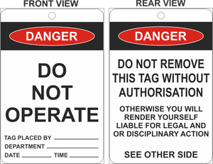 Safety Signs Danger Do Not Operate