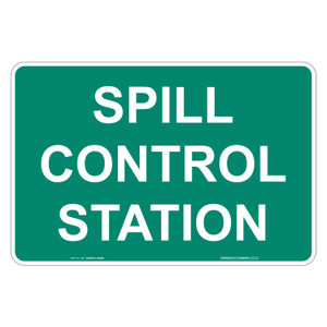 "SPILL CONTROL STATION", Non-reflective, METAL, (450mm x 300mm)