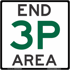 Parking Signs End 3P Area